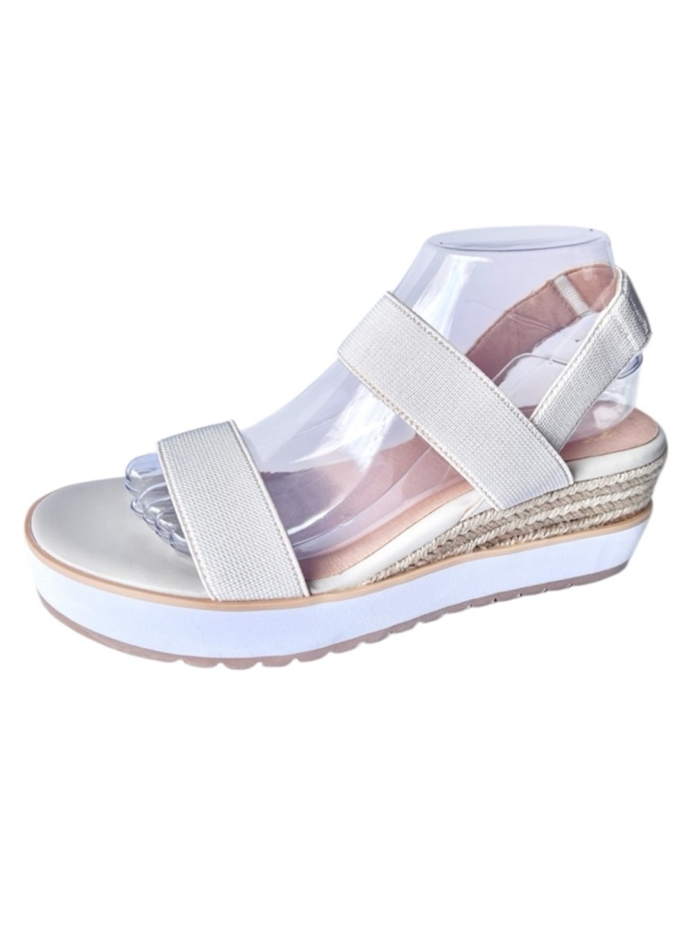 NWT Madden NYC Women’s Talla Wedge Elegant Cream Sandal Foam Insole Ladies 9
